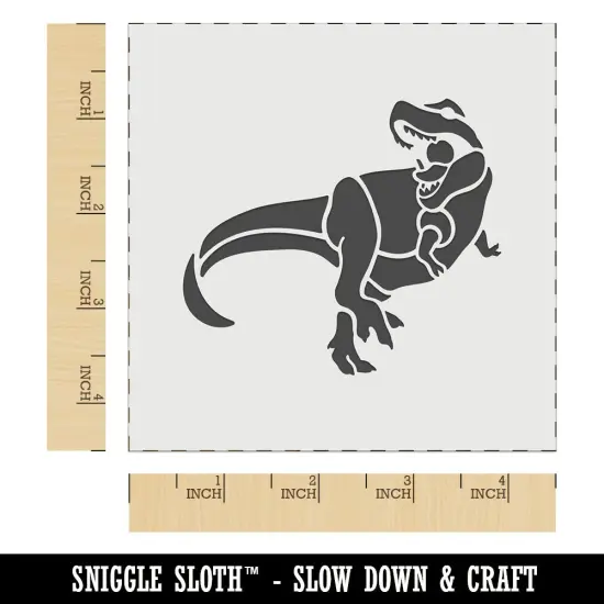 Tyrannosaurus Rex Dinosaur Roaring Wall Cookie DIY Craft Reusable Stencil {7}