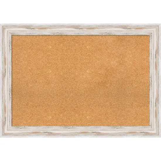Alexandria Wood Framed Corkboard, Natural Cork White Wash {1}