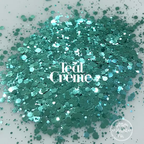 Polyester Glitter - Teal Cr&egrave;me by Glitter Heart Co.&trade; {3}