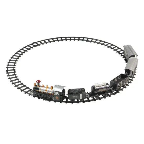 Northlight 17-Piece Black Consummate Animated Classic Train Set {4}