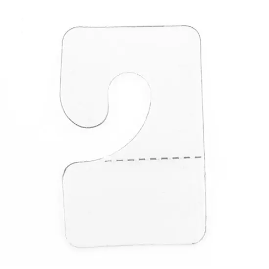 JewelrySupply Clear J-Hook Hang Tabs (200-Pcs.) Hook Hang Tabs Slatwall Hook Hangers {1}