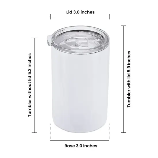 Makerflo 12 oz Thick Duozie Sublimation Blank Tumbler with Lid and Straw - Pack of 25 | Craft-Ready for DIY Gifts & Personalization (Sublimation, Epoxy, UV DTF, Vinyl, and Laser Engraving) {4}