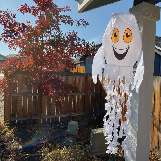 In the Breeze Spook the Ghost 3D Windsock - Hanging Halloween Decoration - Outdoor Holiday Decor {5}