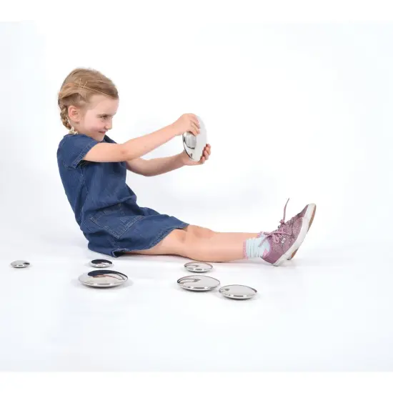 Sensory Reflective Silver Buttons - Set of 7 {5}