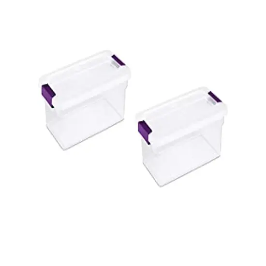 2 Pack Quart ClearView LatchTM with Sweet Plum Handles,Containers {3}