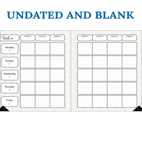 Carson Dellosa Sparkle and Shine Teacher Planner 2025-2026, Undated Holographic 8" x 11" Lesson Plan Book, Stickers, Class Schedule, Weekly Calendar School Supplies, Homeschool, Classroom Must Haves {4}