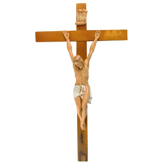 Roman Fontanini Wooden Crucifix Wall Cross - 12" Brown {1}