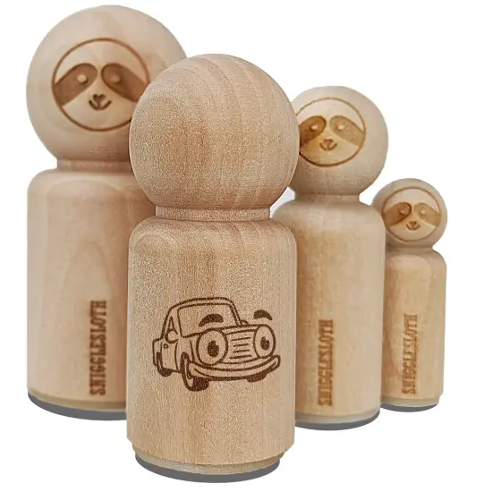 Cartoon Car with Face Rubber Stamp for Stamping Crafting Planners {7}