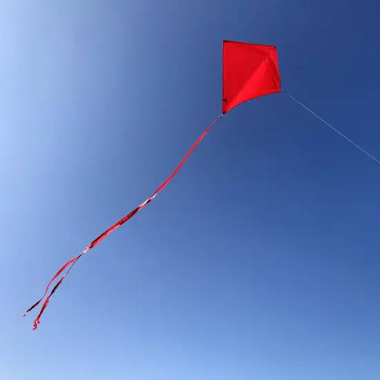 In the Breeze 3299 - Cherry 30 Inch Diamond Kite - Solid Red, Fun, Easy Flying Kite {4}