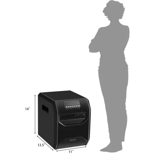 12 H Timer LED Remote Control Portable Electric Space Heater {4}