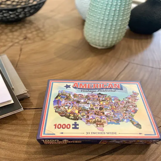 TDC Games USA Vintage Postcards Jigsaw Puzzle - 1,000 Pieces {2}