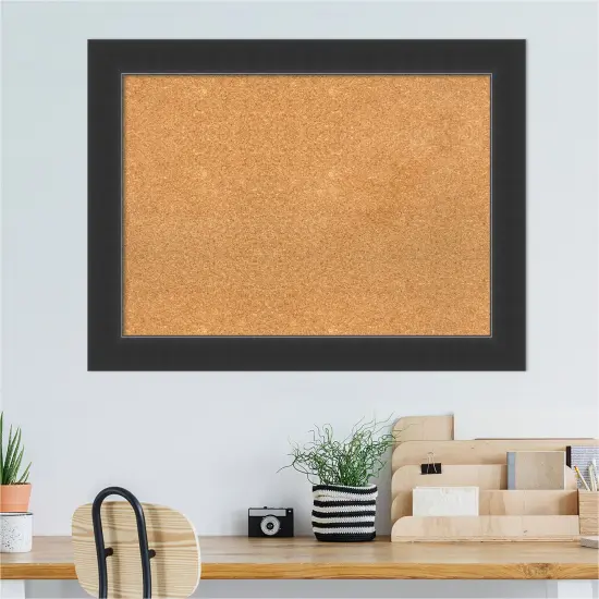 Corvino Wood Framed Corkboard, Natural Cork Corvino Black {5}