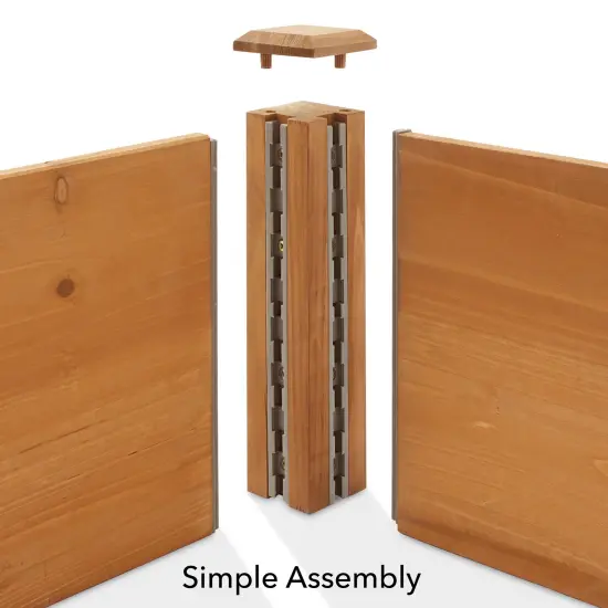 Casafield Outdoor Raised Garden Bed - Wooden Planter Box for Vegetables, Grass, Lawn and Yard - Natural {4}