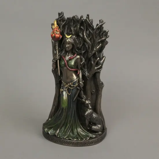 Bronze Resin Hecate Greek Goddess Of Magic Sculpture Home Decor Art Myth Statue {3}