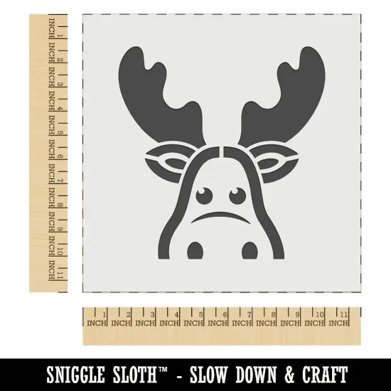 Peeking Moose Wall Cookie DIY Craft Reusable Stencil {1}