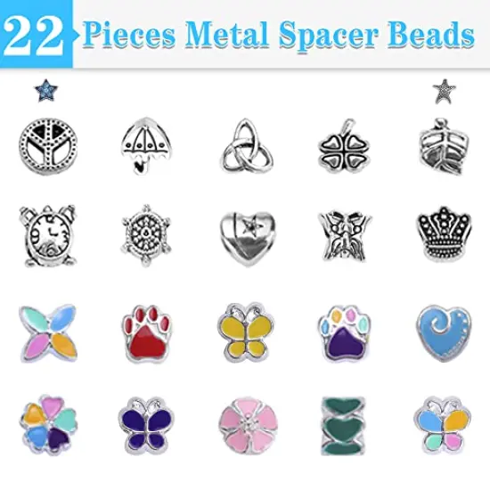 AIPRIDY Charm Bracelet Making Kit,DIY Craft for Girls, Unicorn Mermaid Crafts Gifts Set for Arts and Crafts for Girls Teens Ages 6-12 (125 Pieces) {5}