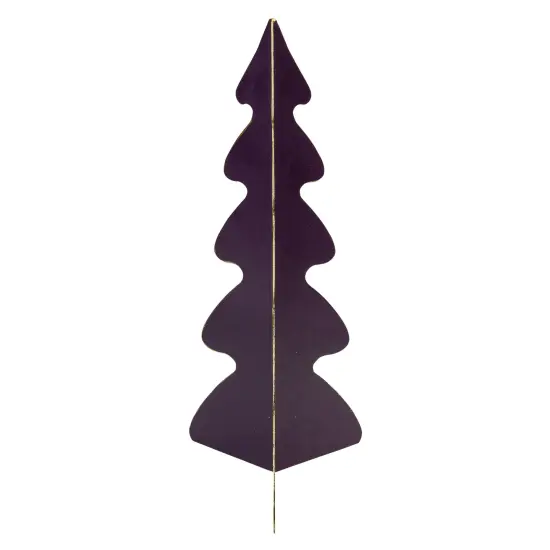 Northlight Triangular Christmas Tree with Curved Edges Decoration - 12" - Purple {4}