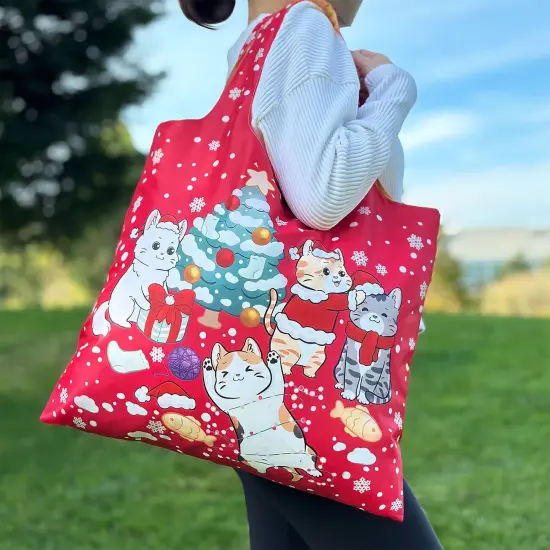 Wrapables Christmas Holiday AllyBag Collection Reusable Shopping Bag Christmas Red {4}