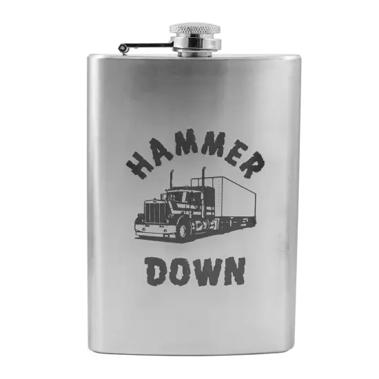 8oz Hammer Down Stainless Steel Flask {1}