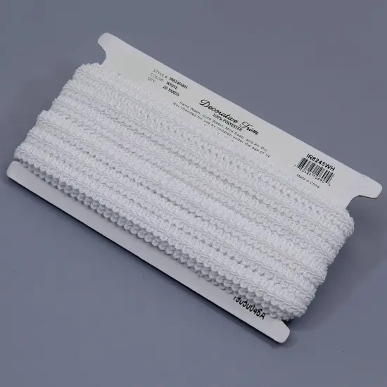 20 yards of Bulma Classic Woven Braid Trim | 20 yard cut White {4}