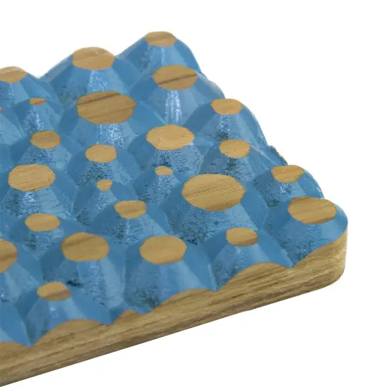 David Rasmussen Design 3.65" Blue and Brown Handcrafted Rectangular Soap Dish {3}