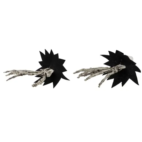 Northlight 7" Skeleton Hands Halloween Window Decoration Black {5}