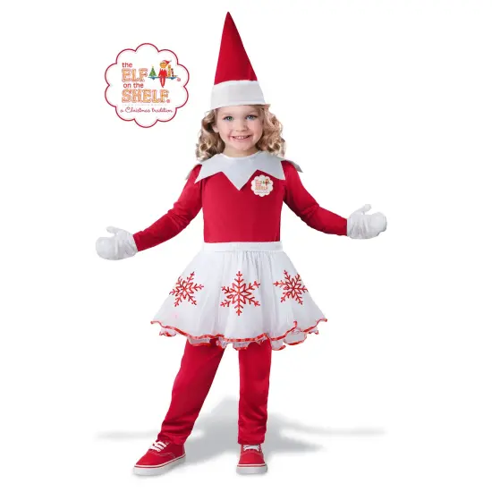 Fun World The Elf on the Shelf Toddler Girl Elf Christmas Costume - Small Red {1}