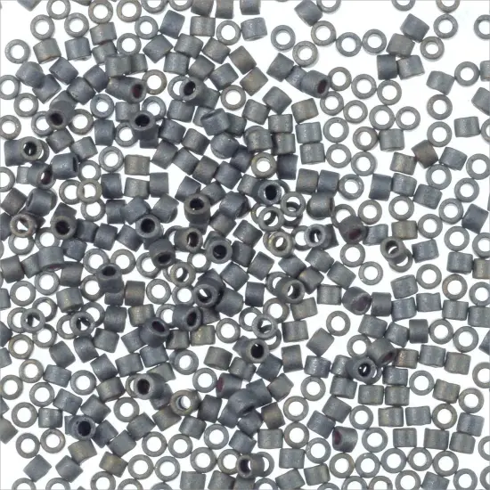 Miyuki Delica Seed Bead 11/0 Matte Grey AB {3}