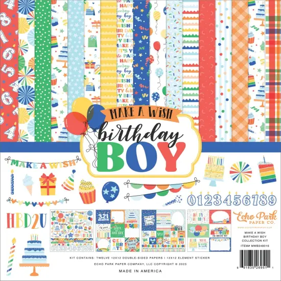 Echo Park Collection Kit 12"X12"-Make A Wish Birthday Boy {1}