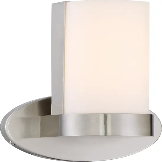 Nuvo Bond 1-Light 9-1/2" LED Vanity w/ White Acrylic Lens in Brushed Nickel {1}