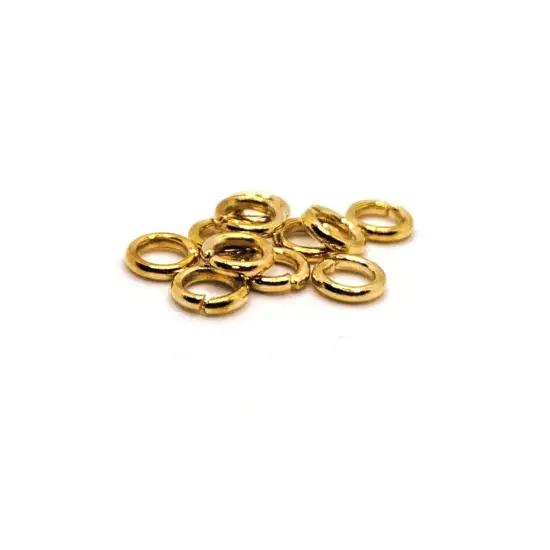 100, 500 or 1,000 Pieces: 5 mm KC Gold/Light Gold Open Jump Rings, 18g {1}