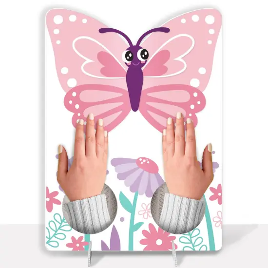 Big Dot of Happiness Beautiful Butterfly - Floral Baby Shower or Birthday Activity - 2 Player Build-A-Face Party Game {1}