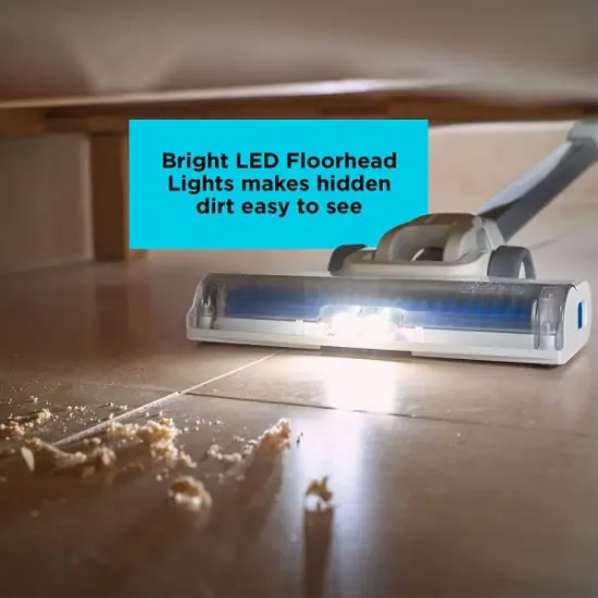 BLACK+DECKER POWERSERIES+ 16V MAX Cordless Stick Vacuum with LED Floor Lights, Lightweight, Multi-Surface, White (BHFEA420J) {5}