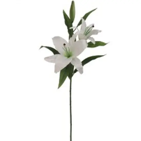 12 White Casablanca Lily Stems - 34" - Event & Home Decor, Floral Home by Artificial Flowers {4}