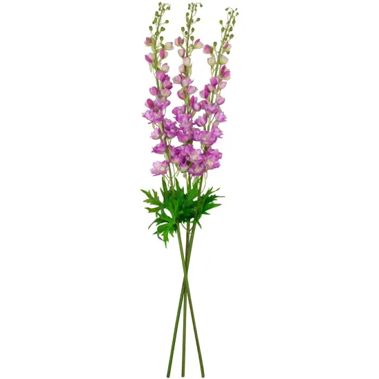 Northlight Real Touch&trade; Magenta Pink Delphinium Artificial Floral Stems, Set of 6 - 40" {5}