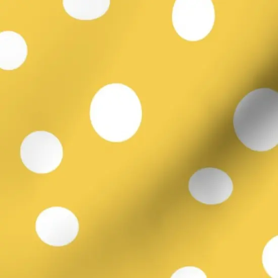 Various Fabrics by the Yard or Fat Quarter Yellow Polka Dots Retro Modern Custom Printed Fabric by Spoonflower {7}