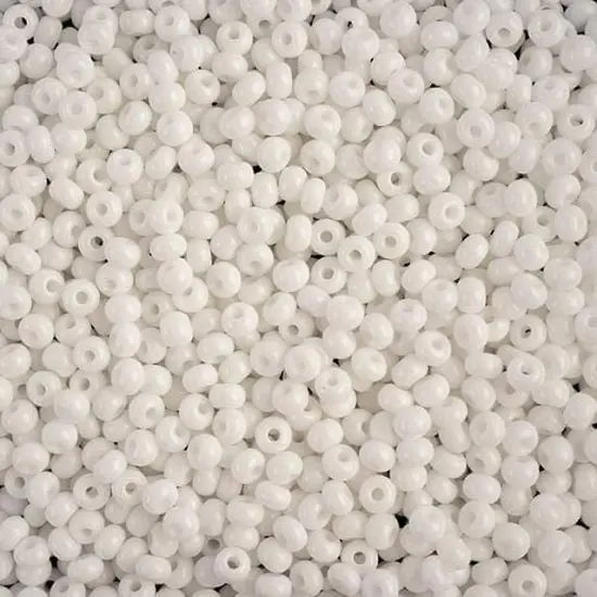 John Bead 6/0 Opaque Czech Glass Seed Beads, 500g White {1}