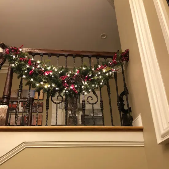 Northlight Pre-Lit Eastern Pine Artificial Christmas Swag - 60" - Clear Lights Green {5}