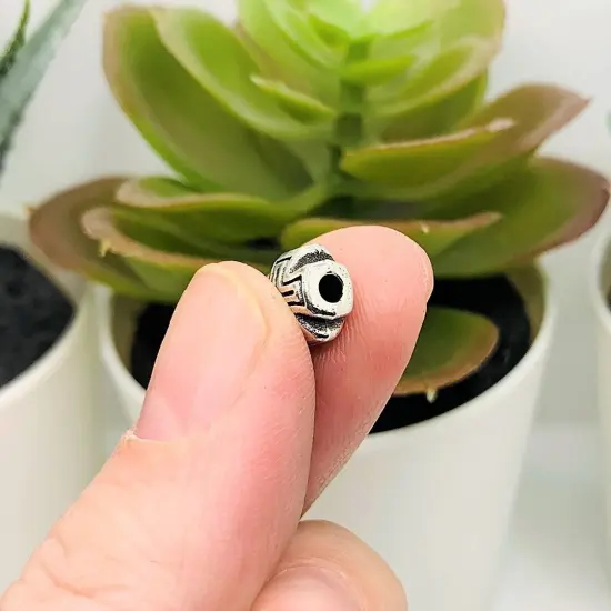 4, 20 or 50 Pieces: Silver Iron Cross Spacer Charm Beads - Double Sided {4}