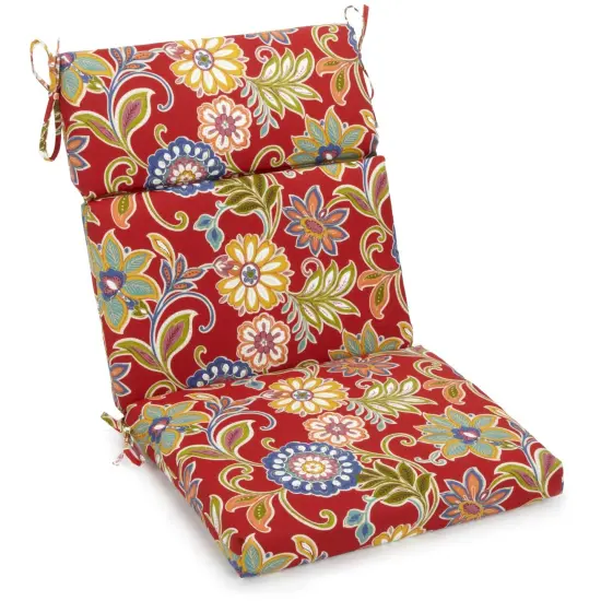 20-inch by 42-inch Spun Polyester Outdoor Squared Seat/Back Chair Cushion - Alinea Pompeii {1}