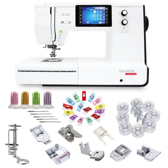 Bernette b77 Computerized Sewing and Quilting Machine with $249 Bonus Bundle {1}