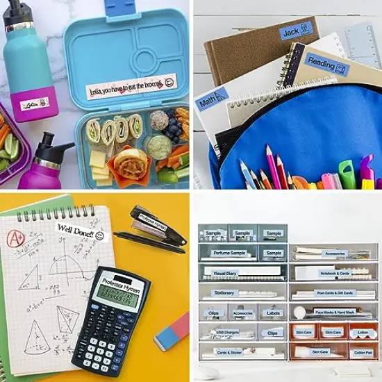 E10 Bluetooth Label Maker Machine with Tape, Continuous Waterproof Label, Versatile App with 35 Fonts and 1k+ Icons, Inkless Labeler for Home, Kitchen, School, Office Organization, Green {6}