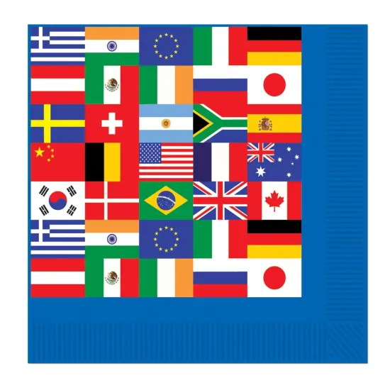 International Flag Beverage Napkins (Pack of 12) {1}