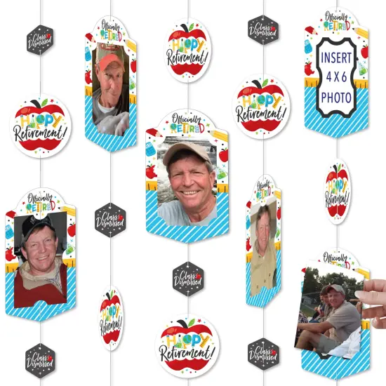Big Dot of Happiness Teacher Retirement - Happy Retirement Party Vertical Photo Garland 35 Pieces {1}