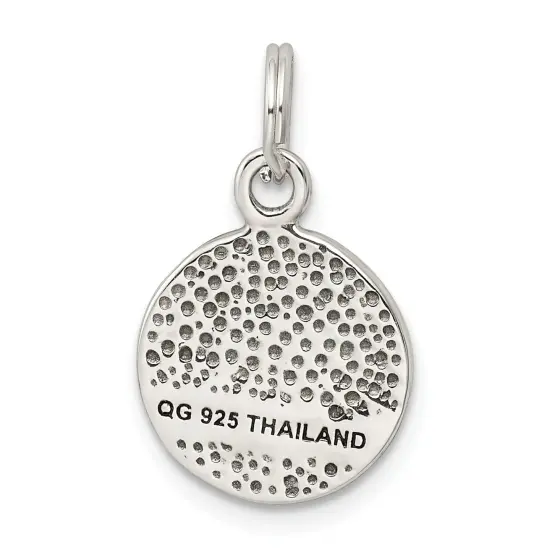 Sterling SilverCrystal Faith Charm Jewerly 17mm x 13mm {4}