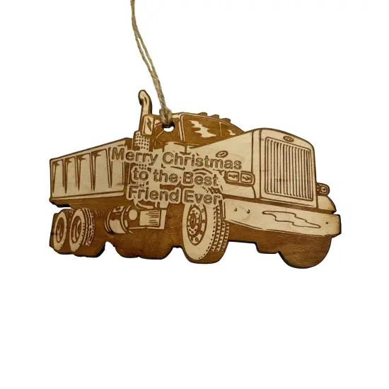 Merry Christmas to the best Friend Ever Dump Truck - Ornament {1}
