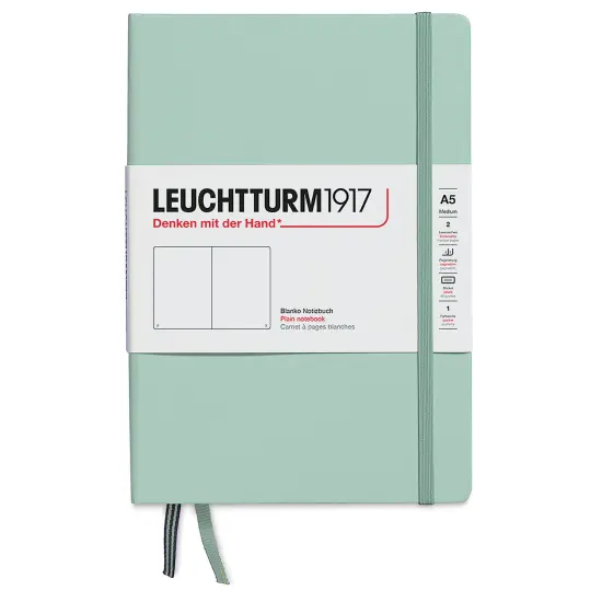 Leuchtturm1917 Blank Hardcover Notebook - Mint Green, 5-3/4" x 8-1/4" {1}