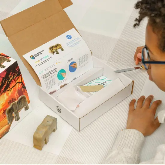 Mothers Day Gift - Lion & Elephant Double Carving Kit {5}