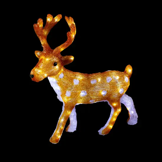 Northlight LED Lighted Commercial Grade Acrylic Reindeer Outdoor Christmas Decoration - 24" - Warm White Brown {7}