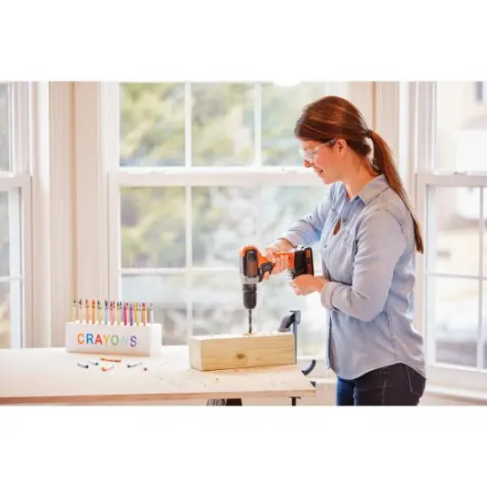 BLACK+DECKER 20V MAX* Cordless Drill With 28-Piece Home Project Kit (BCKSB29C1) {3}